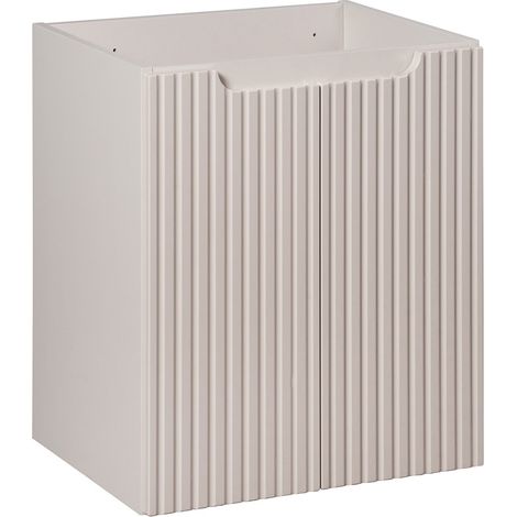 Meuble sous vasque suspendu 2 portes NOVA cachemire 50 cm (1/5)