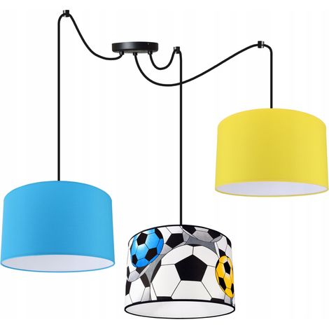 Lampada a sospensione per bambini con decorazione a forma di pallone da calcio (1/5)