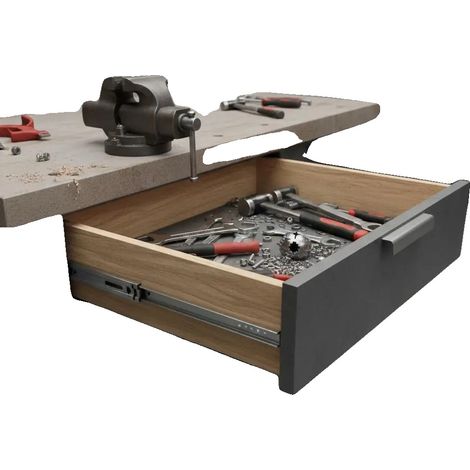 Glissière de tiroir, longueur 1321 mm, extension complète, capacité de charge 226,8 kg, design verrouillable, matériau en acier (1/5)