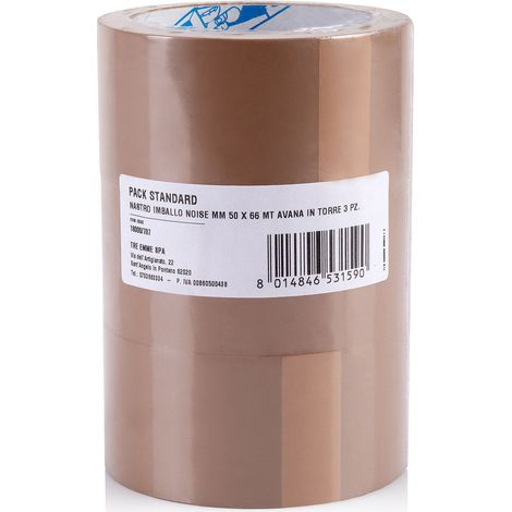 Ruban Adhésif D'emballage Havane Standard 50mmx66m Lot 3 Rouleaux - Geko