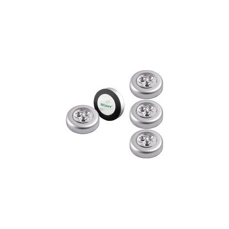 Set selbstklebender LED-Nachttischleuchten, betrieben mit 3 Batterien (nicht im Lieferumfang enthalten), für Kleiderschrank/Regal/Eingangsbereich/Küche/Flur - Crezuo