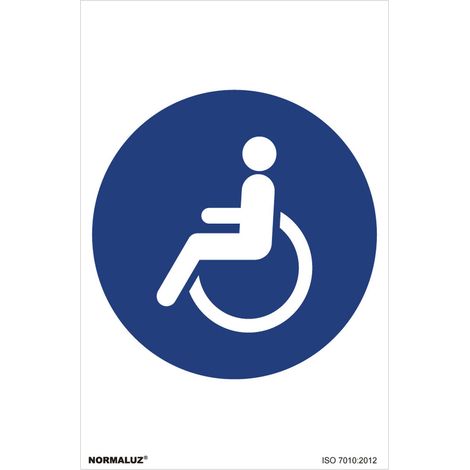 Panneau Handicapé Obligatoire Signalisation Pvc Durable Pour Personnes à Mobilité Réduite - Normaluz