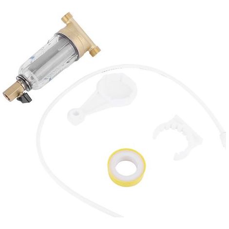 Filtre à eau avant purificateur, préfiltre cuivre, rétrolavage anti-rouille et sédiments (filetage mâle 1/2 pouce) (1/5)