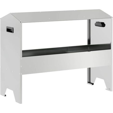 Mangeoire pour bétail, argentée, 79 x 35 x 62 cm