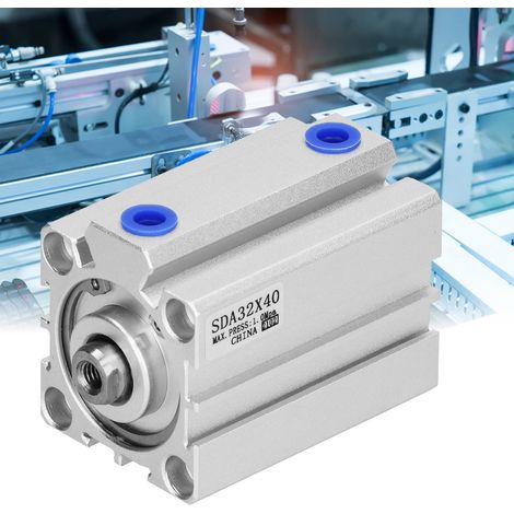 Cylindre Pneumatique Double Effet en Aluminium Fin, Accessoires de Composants Pneumatiques, Alésage 32mm SDA32x40 (1/5)
