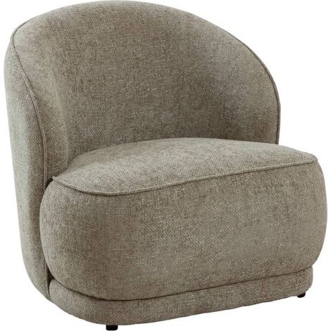 Fauteuil en tissu taupe Travis (1/5)
