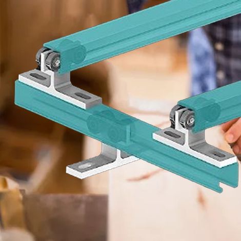 Ensemble de 2 chariots à 4 roues T avec roulements en acier allié pour profilé à charpente de 1‑5/8" et plus, capacité 1000 kg (1/4)