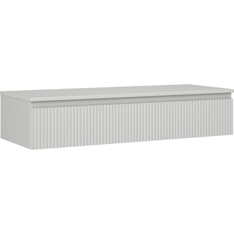 Mexen Rivel Badezimmerschrank unter Waschbecken 120 cm mit Arbeitsplatte, 1 Schublade, geriffelt, grau matt - 91A20-12023-1-BFC (1/5)