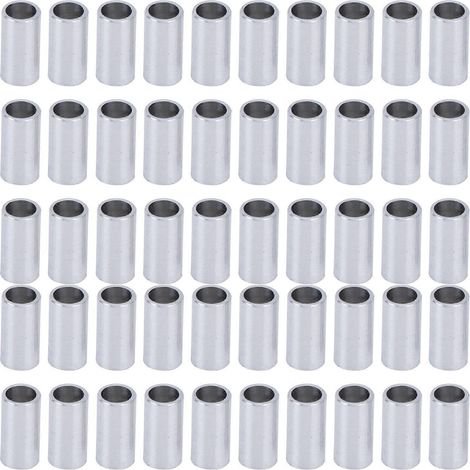 Runder Aluminium-Distanzring, gewindelos, Flachdichtung aus Aluminiumlegierung, Außendurchmesser 4 mm, Länge 10 mm
