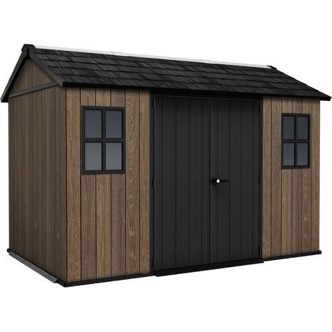 CASETA COBERTIZO RESINA JARDIN SIGNATURE APEX 1175 KETER CON PUERTA LATERAL