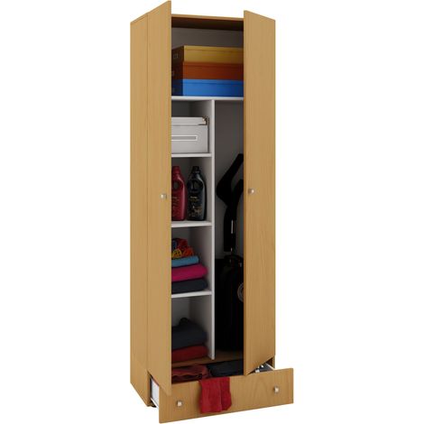 Armadio di pulizia dell'armadio della scopa di legno Vandol S 70x196x40 - VCM