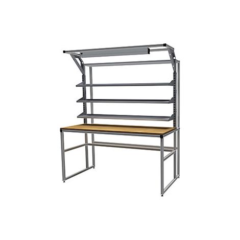 Banco de trabajo workalu® de aluminio con estructura modular  de