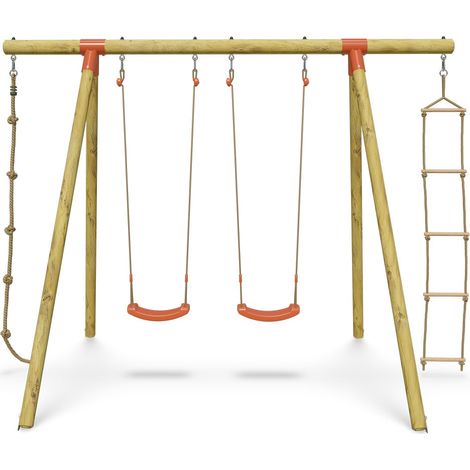 Portique bois 2,30 m Topwood TILA - 4 enfants