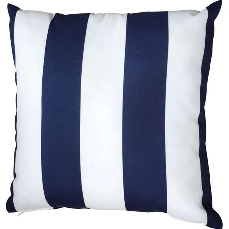 Cuscino da Esterno a Righe - Blue Navy - 43 x 43 cm (1/2)