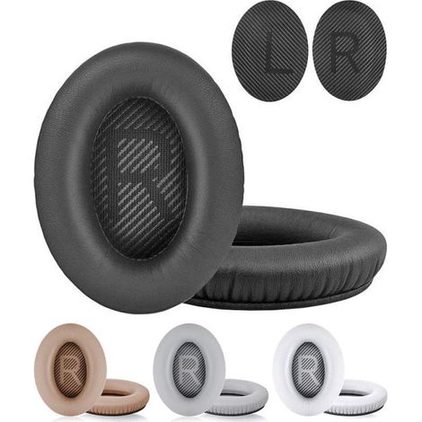 Coussinets d'oreille beige pour casque Bose QuietComfort QC, QC25, QC15 et AE2 - rembourrage de rechange confortable (1/5)