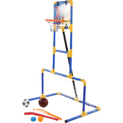 3-in-1-Sportzentrum für Kinder ab 6 Jahren: Basketball, Hockey, Fußball, Indoor- und Outdoor-Spiele. (1/5)