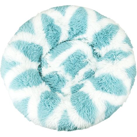 Coussin moelleux lavable pour chat et chien, blanc bleu, 60 cm – DELKEVIC (1/4)