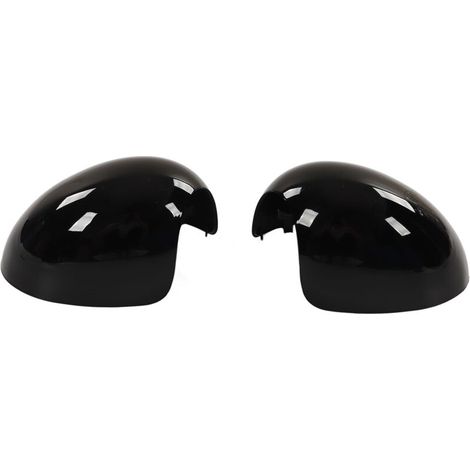 Cubiertas de espejo retrovisor izquierdo/derecho de 2 piezas en negro brillante para Cooper R55 R56 R57 R58 R59 R60 R61 -Crezuo (1/5)