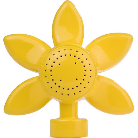 Ein kleiner Gartensprenger, Rasensprenger, ein 360-Grad-Metallsprenger mit Sonnenblumenmotiv und sanftem Wasserfluss, perfekt für Kinder zum Spielen im Freien. (1/4)