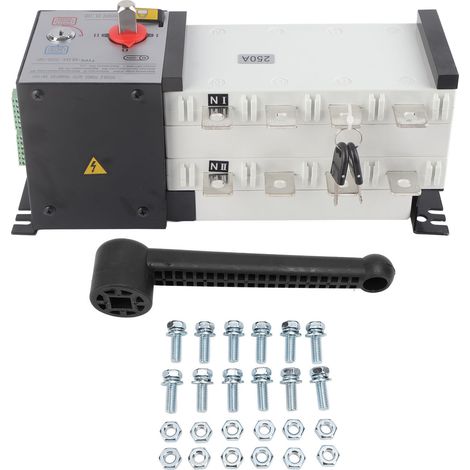 Générateur commutateur transfert isolé 2 entrées 1 sortie, verrouillage mécanique, commutation automatique biphasée AC400V 250A (1/5)
