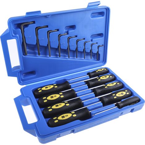 Jeu de clés Torx T8 T9 T10 T15 T20 T25 T27 T30 T40 8 9 10 15 20 25 27 30 40 18 pièces ( Prix pour 1 Jeu ) (1/4)