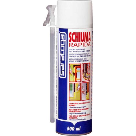 schiuma poliuretanica saratoga rapida mini bombola, 500 ml