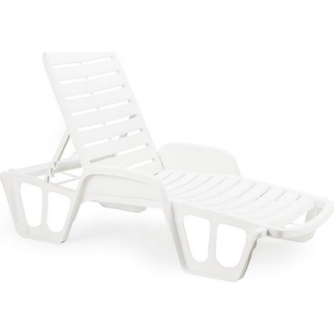 1PZ LETTINO FISSO IMPILABILE cm. 192x71x100 h col. Bianco