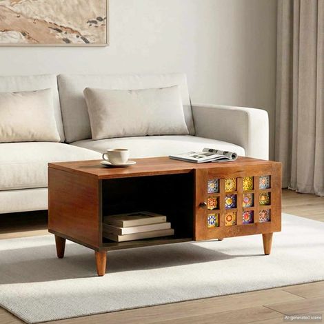 vidaXL Tavolino da salotto Marrone 80 x 50 x 40 cm
