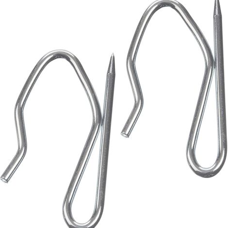 100-piece set of pointed metal pleated hooks for export, suitable for doors and windows. (1/5)