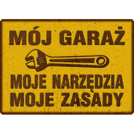 Cartello per il mio garage - 20x28 cm