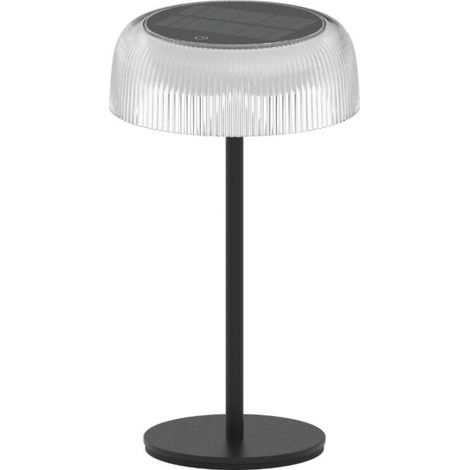 Mathias - Lampe à Poser LED INNIS Noire - Rechargeable & Solaire - Extérieur IP44 - Blanc Chaud - MLAPINNISNT