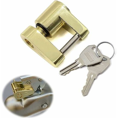 Verrou De Attelage - Verrou Antivol Universel Pour Barre D'Attelage - Compatible Remorques Camping-cars Camions Voitures - 1 Pièce (1/5)