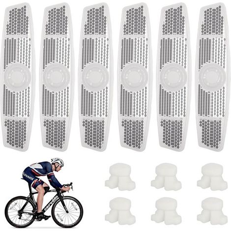 6 piezas de reflectores para bicicleta para alta visibilidad, reflectores para radios y ojos de gato para ciclismo nocturno seguro (1/5)