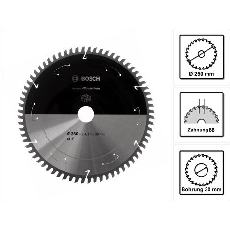 Lama per seghe circolari Bosch PRO alluminio 250x2,4x30 mm - 2608837778 (1/5)
