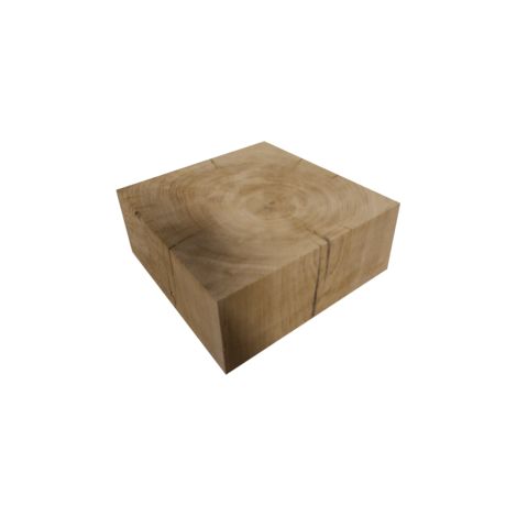 Quincadeco – Cube en chêne massif 24 cm – Dimensions 24x24x9 cm – Fabrication française – Élément de design pour décoration intérieure