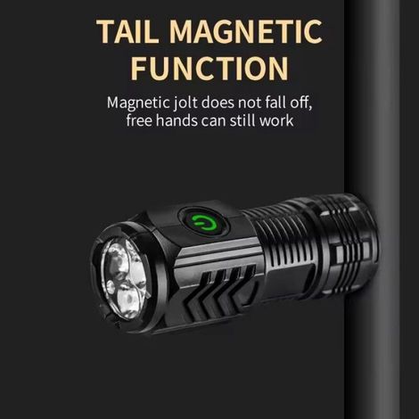 Lampe De Poche - 3 Cœurs LED - USB Rechargeable - Jusqu'à 200 M - Magnétique - 1 Pièce (1/4)