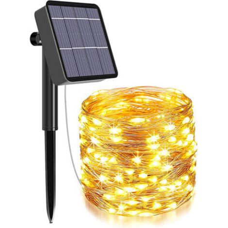 Guirlande Lumineuse Solaire, Lumières de Jardin (200 LED 8 modes) 22M / 78ft, Exterieur Étanche Lampe Solaire, LumièRe DéCoréE Étanche (1/4)