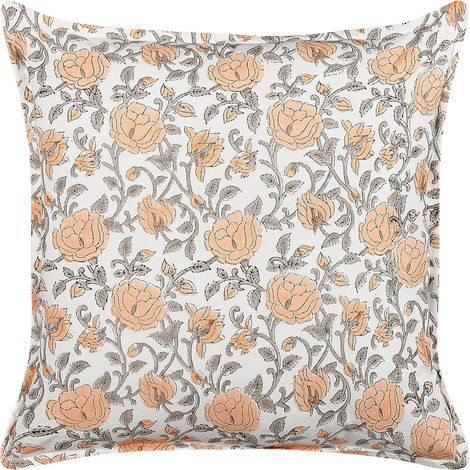 Throw Cushion MEADIA Cotton 45 x 45 cm Multicolour Floral Pattern (1/5)
