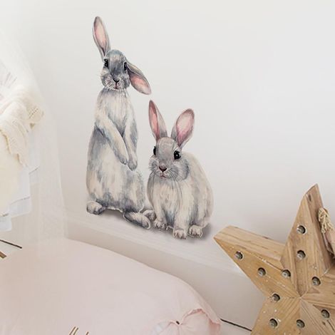 Wandaufkleber mit Osterhasenmotiv, abnehmbare Wanddekoration für Zuhause, Kinderzimmer (1/5)