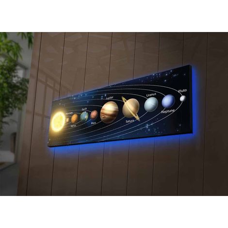 Decorazione murale illuminata con stampa su tela a LED Painting Multicolore (1/4)