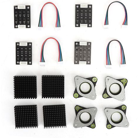 Dissipateurs thermiques avec amortisseurs de vibrations pour moteur pas-à-pas NEMA17 - Accessoires imprimante 3D (1/5)
