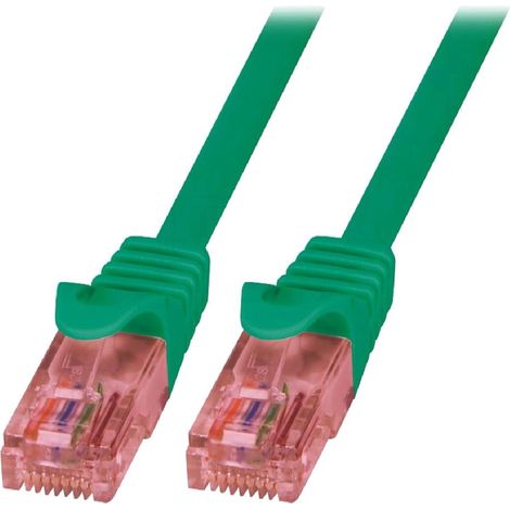 Cable reseau RJ45 male U-UTP Cat.6 vert- 1.5m