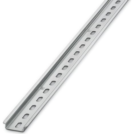 Rail DIN Phoenix Contact 2000mm x 35mm x 8mm, Perforé, Rail oméga en Aluminium ( Prix pour 1 )