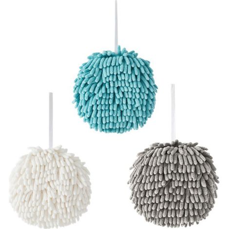 Lot de 3 torchons de cuisine absorbants en microfibre chenille (1/5)