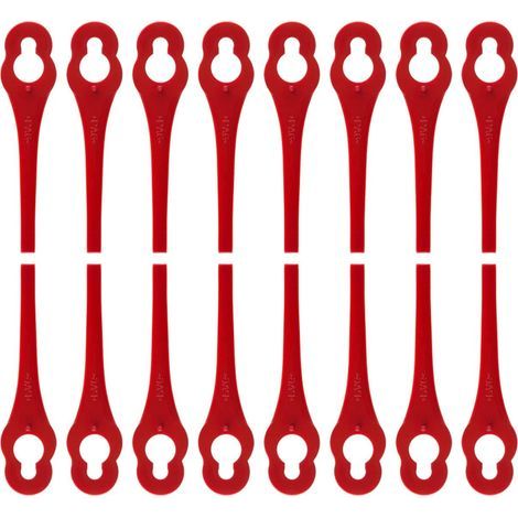 Pack of 100 Replacement Plastic Blades for Florabest LIDL Grass Trimmer - Length 8.3cm (1/5)