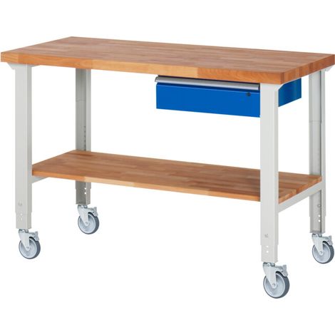 Rau Établi mobile réglable en hauteur 7001A7, L1500xP700xH950-1000mm (1/5)