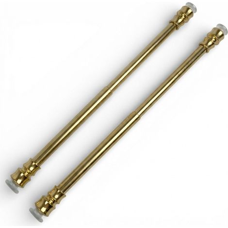 Coppia ASTINE Tex OTTONE A MOLLA pressione REGOLABILI Per tenda a vetro Cm. 40-50