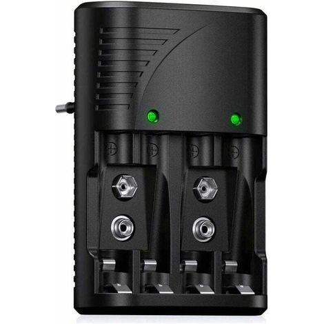 Universal fast charger for AA/AAA/9V batteries – LED indicator – AC input voltage 100240V – Smart charging (1/5)