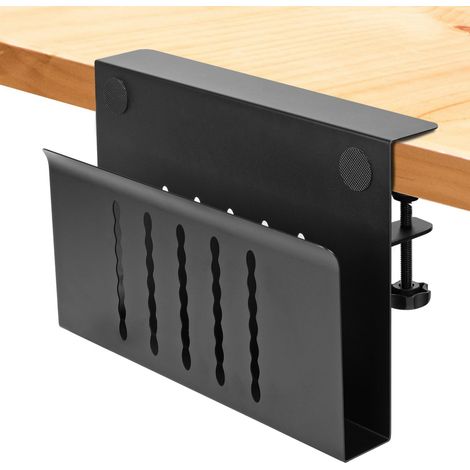 Rangement LatéRal de Bureau, Suspension en Acier Rangement Sous Bureau Sans Perceuse Compartiment de Gestion Des CâBles en Acier Support pour Ordinateur Portable Maison (1/5)