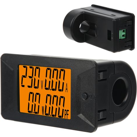 PZEM-028 Multimètre numérique CA Voltmètre Ampèremètre 0100 A/400 V Mesure du facteur de puissance CA 110-220 V (1/5)